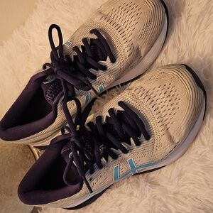 OASIS Women's Athletic Running Shoes - Cream and Blue